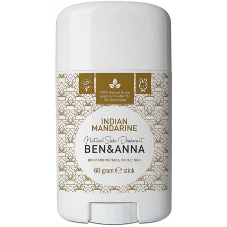 BEN&ANNA Natural Soda Deodorant  sztyft plastikowy Indian Mandarine 60g