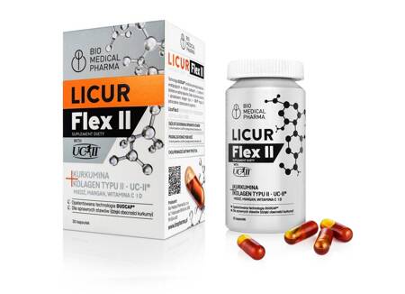 Bio Medical Pharma LICUR Flex II kurkumina kolagen UC-II 30 kapsułek