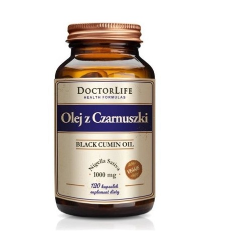 Black Cumin Oil olej z czarnuszki 1000mg suplement diety 120 kapsułek