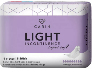 Carin Light Incontinence wkładki na nietrzymanie moczu Super Soft 8szt