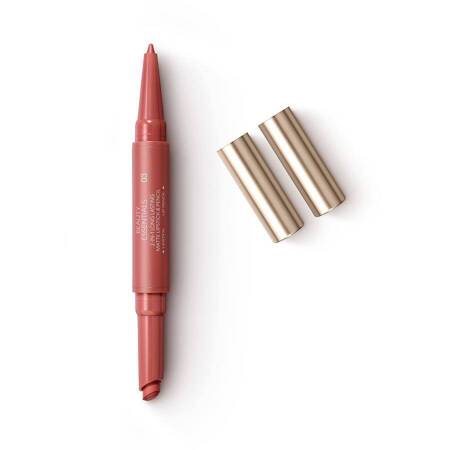 KIKO Milano Beauty Essentials 2-In-1 Long Lasting Matte Lipstick & Pencil 03 Unstoppable Coral 0.9g