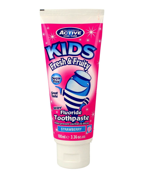 Kids Fluoride Toothpaste pasta do mycia zębów dla dzieci z fluorem Strawberry 100ml