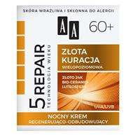 AA Technologia Wieku 5Repair 60+ Złota Kuracja nocny krem regenerująco-odbudowujący 50ml
