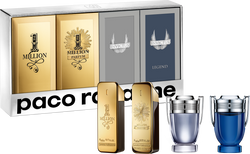 PACO RABANNE 1 Million Edt 5ml + 1 Million Parfum 5ml + Invictus Edt  5ml + Invictus Legend Edp 5ml