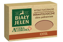 Biały Jeleń Apteka Alergika mydło naturalne dermatologiczne do skóry podrażnionej Ichtiol 125g