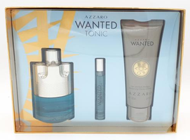 Azzaro Wanted Tonic zestaw woda toaletowa spray 100ml + żel pod prysznic 100ml + woda toaletowa spray 7.5ml