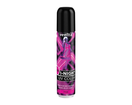 1-Night UV Color pianka koloryzująca do włosów 1 Pink 50ml