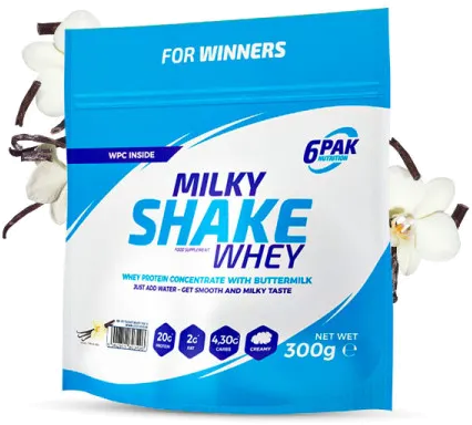 6PAK Milky Shake Whey 300g białko o smaku waniliowym