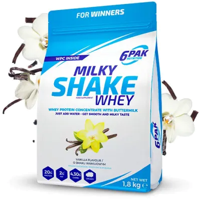 6PAK Milky Shake Whey 700g białko WPC o smaku waniliowym