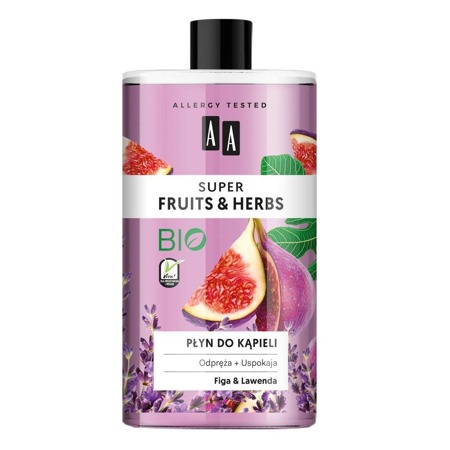 AA Super Fruits & Herbs płyn do kąpieli Figa i Lawenda 750ml