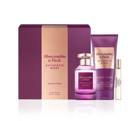 Abercrombie & Fitch Authentic Night Woman EDP 100ml + EDP 15ml + Body Lotion 200ml