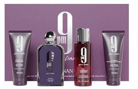 Afnan 9PM Edp 100ml + Shower Gel 100ml + Body Mist 150ml + Body Lotion 100ml