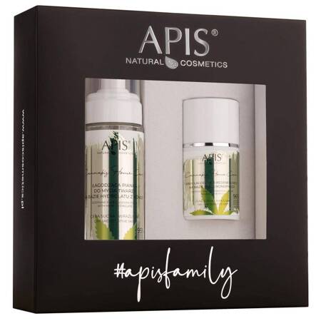 Apis Cannabis Home Care łagodząca pianka do mycia twarzy 150ml + krem łagodząco-regenerujący 50ml