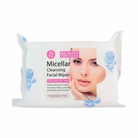 BEAUTY FORMULAS Micellar Cleansing Facial Wipes 25szt.