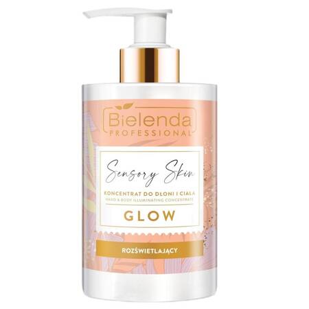 BIELENDA PROFESSIONAL Sensory Skin rozświetlający koncentrat do dłoni i ciała Glow 300ml