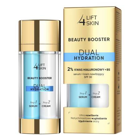 Beauty Booster Dual Hydration 2% Kwas Hialuronowy B5 serum + krem nawilżający SPF30+ 2x15ml