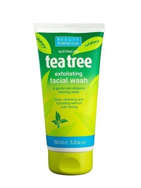 Beauty Formulas Tea Tree Exfoliating Facial Wash złuszczający żel do mycia twarzy 150ml