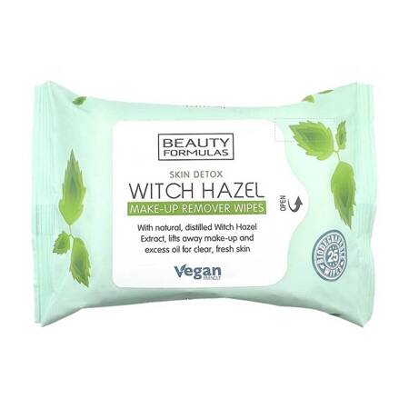 Beauty Formulas Witch Hazel Make-Up Remover Wipes chusteczki do demakijażu 25szt