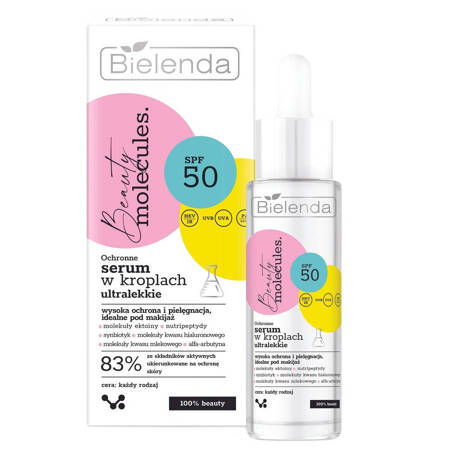 Bielenda Beauty Molecules ochronne ultralekkie serum w kroplach SPF50 30ml