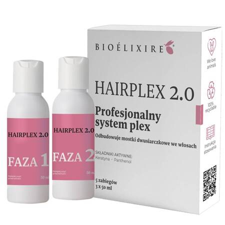 Bioelixire Hairplex 2.0 profesjonalny zabieg odbudowujący włosy zniszczone zabiegami chemicznymi 150ml