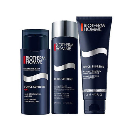 Biotherm Homme Force Supreme Instant Smoothing Daily Cleanser 125ml + Anti Aging Lotion 200ml + Anti Aging Care Gel 50ml