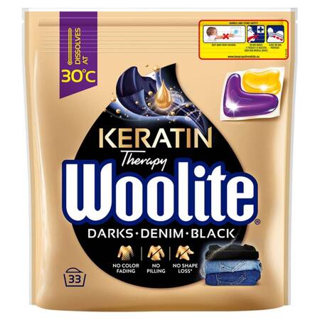 Black Darks Denim kapsułki do prania do tkanin ciemnych z keratyną 33szt