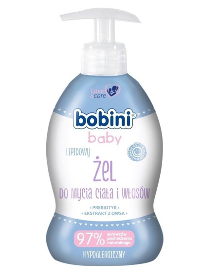 Bobini Baby lipidowy żel do mycia ciała i włosów 300ml