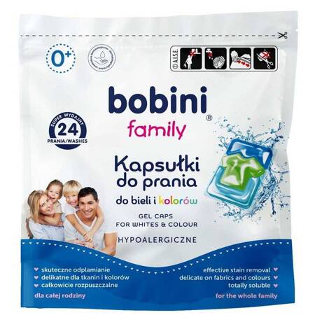 Bobini Family uniwersalne kapsułki do prania 24szt.