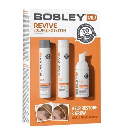 Bosley Revive zestaw szampon do włosów 150ml + odżywka do włosów 150ml + pianka bez spłukiwania 100ml