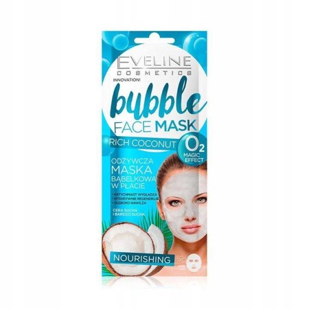 Bubble Face Mask odżywcza bąbelkowa maska w płachcie Kokos 7ml