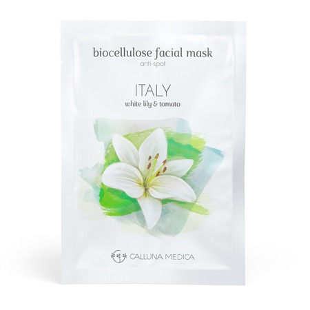 CALLUNA MEDICA Italy Anti-Spot Biocellulose Facial Mask White Lily & Tomato 12ml