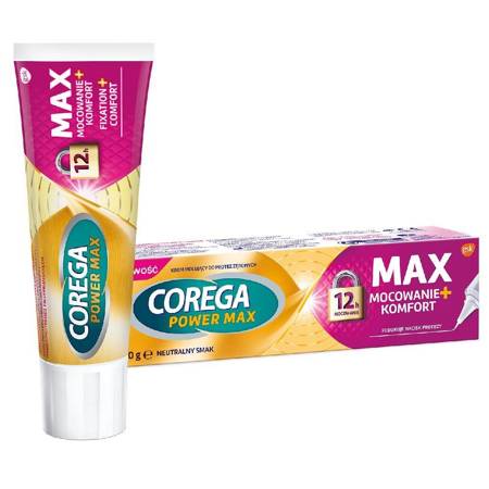 COREGA Power Max Mocowanie + Komfort 40g