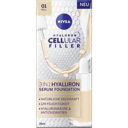 Cellular Filler 3in1 Hyaluron Serum Foundation podkład do twarzy 01 Hell 30ml