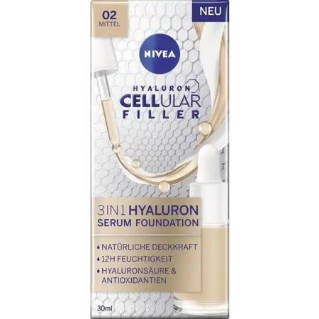 Cellular Filler 3in1 Hyaluron Serum Foundation podkład do twarzy 02 Mittel 30ml