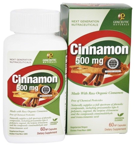 Cinnamon 500mg organiczny cynamon suplement diety 60 kapsułek