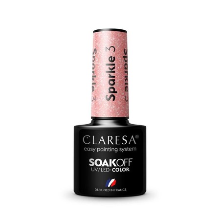 Claresa Soak Off UV/LED Sparkle lakier hybrydowy 3 5g