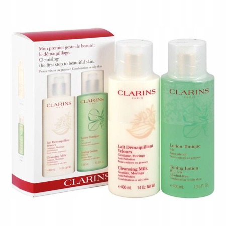 Clarins Lait Demaquillant 400ml + Lotion Tonique 400ml