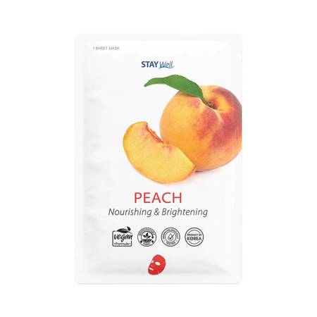 Climate Neutral Face Mask odżywcza i rozświetlająca maska na twarz w płachcie Peach 23g