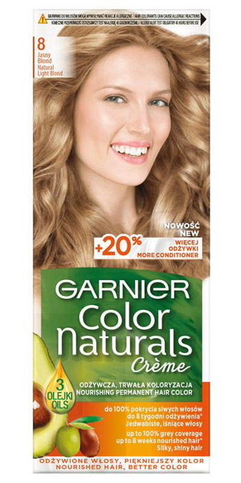 Color Naturals farba do włosów 8 Jasny blond 1szt