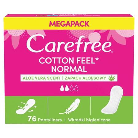 Cotton Feel Normal wkładki higieniczne Aloe 76 sztuk