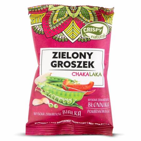 Crispy Natural Zielony groszek suszony z posypką o smaku chakalaka 25 g