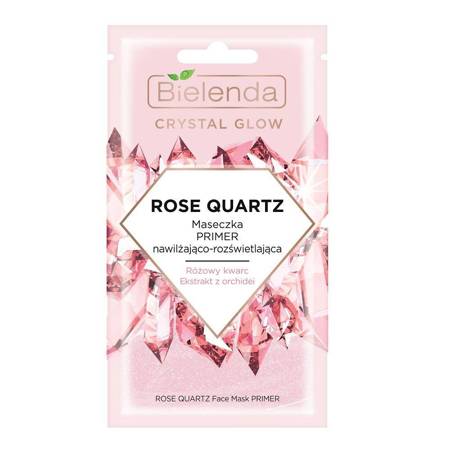 Crystal Glow Rose Quartz maseczka primer nawilżająco-rozświetlająca 8g