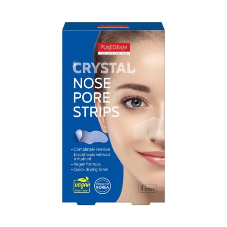 Crystal Nose Pore Strips wegańskie oczyszczające plastry na nos 6szt.