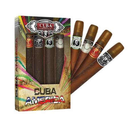 Cuba America zestaw Black edt spray 35ml + Green edt spray 35ml + Brown edtspray 35ml + Grey edt spray 35ml