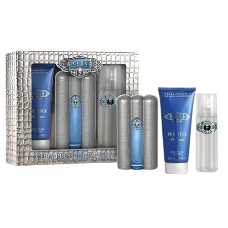 Cuba Prestige Platinum edt 90ml + żel pod prysznic 200ml + woda po goleniu 100ml