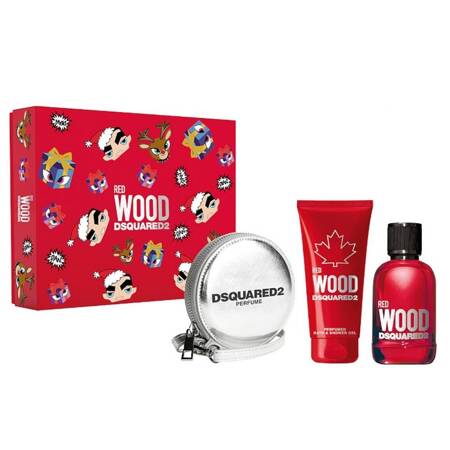 DSQUARED2 Red Wood edt 100ml + SG 100ml + portfel