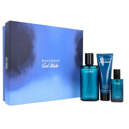 Davidoff Cool Water Edt 75ml + SG 50ml + Edt 15ml