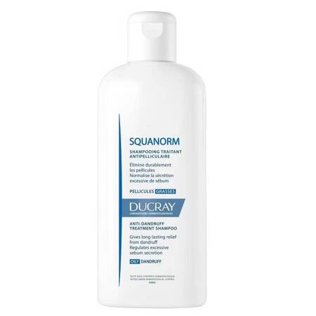 Ducray Squanorm szampon leczniczy do łupieżu tłustego 200ml