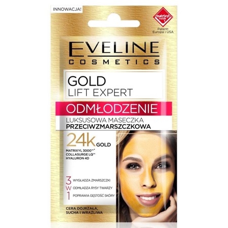 EVELINE Gold Lift Expert odmładzająca maseczka przeciwzmarszczkowa 7ml