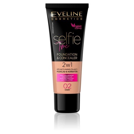 EVELINE Selfie Time Foundation & Concealer 02 Ivory 30ml